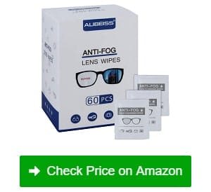 Alibeiss Anti-Fog Lens Wipes Pre-Moistened Anti-Fog Wipes,6 X 5,for Eye  Glasses (200 Pack)