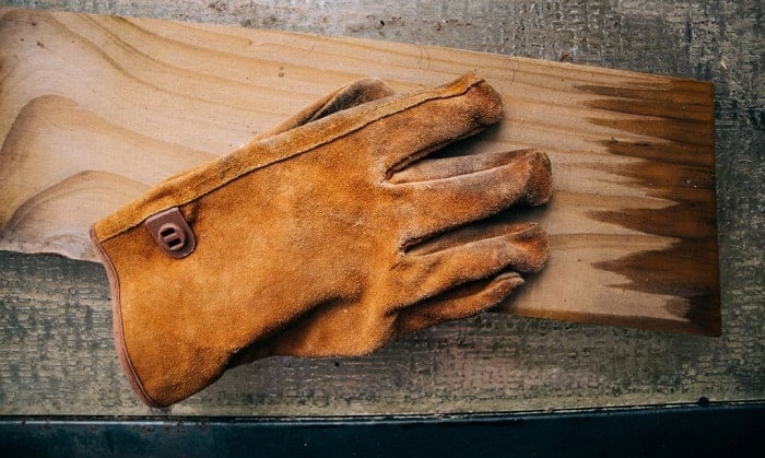 tan brown leather gloves