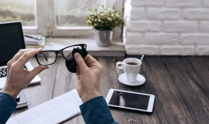 How-do-you-clean-clear-frame-glasses