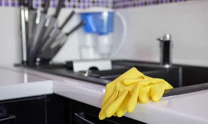 how to clean rubber gloves