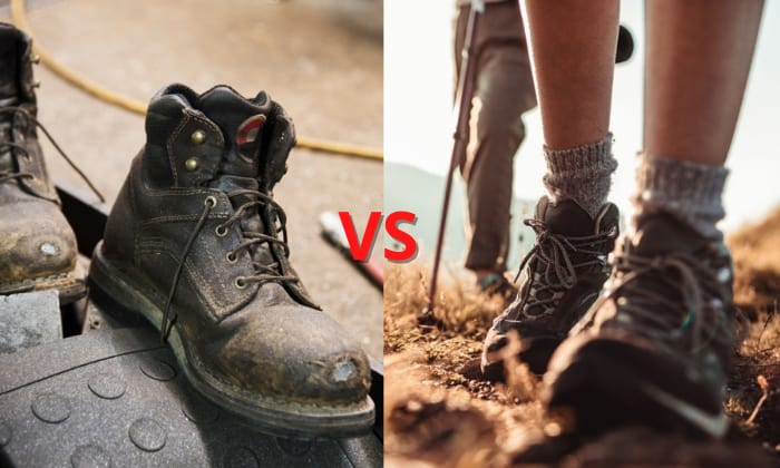 difference between hiking and work boots