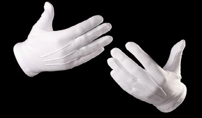 what do white gloves represent