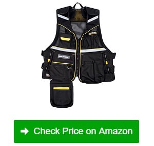 Silverline Tool Belt Jacket Vest Waistcoat Work Wear Zip Front Adjustable Safety 