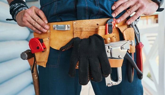 Carpenter Tool Pouch for Men - or Framing Bags. Rugged Leather & Steel  Construction Belts Made to Last. Belt Makes a Great Gift Others Yourself