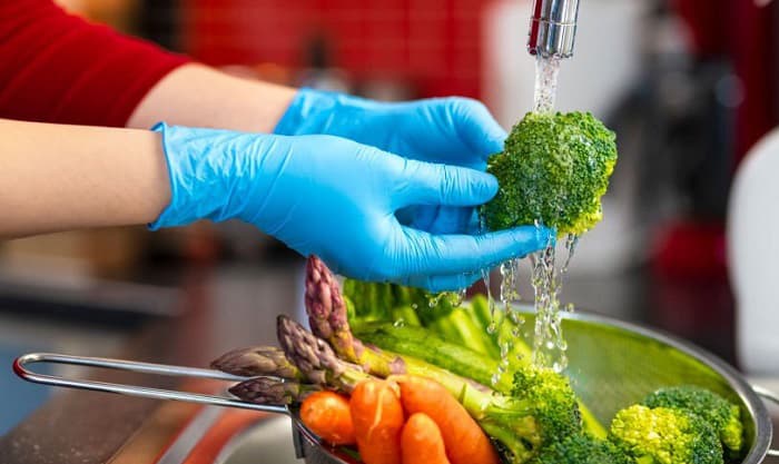 nitrile gloves ok for food